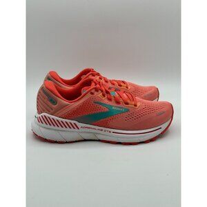 Brooks Womens Adrenaline GTS 22 Running Shoes Sz6.5  Coral & Teal Mesh